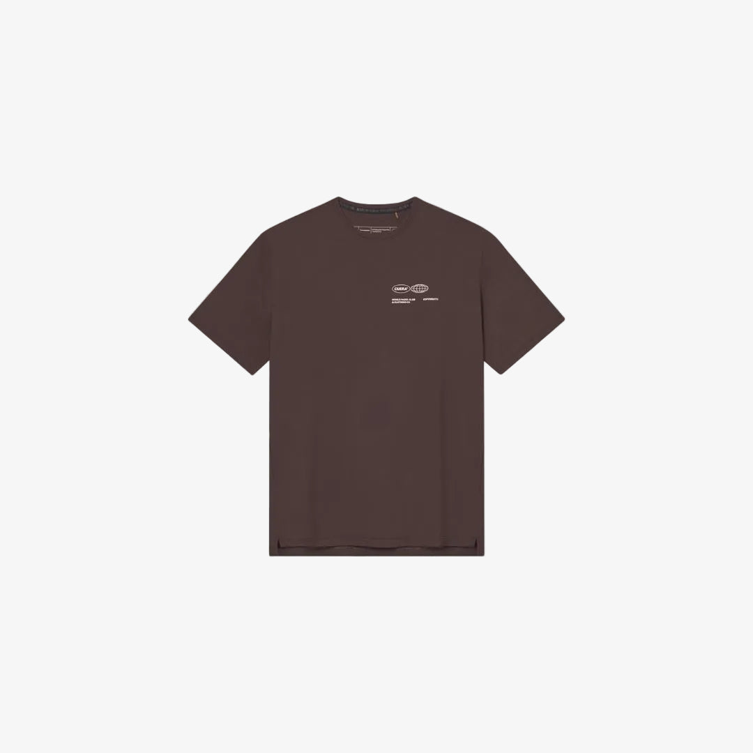 Oncourt Airy Logo T-Shirt - Dark Brown