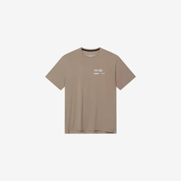 Oncourt Airy Logo T-Shirt - Walnut