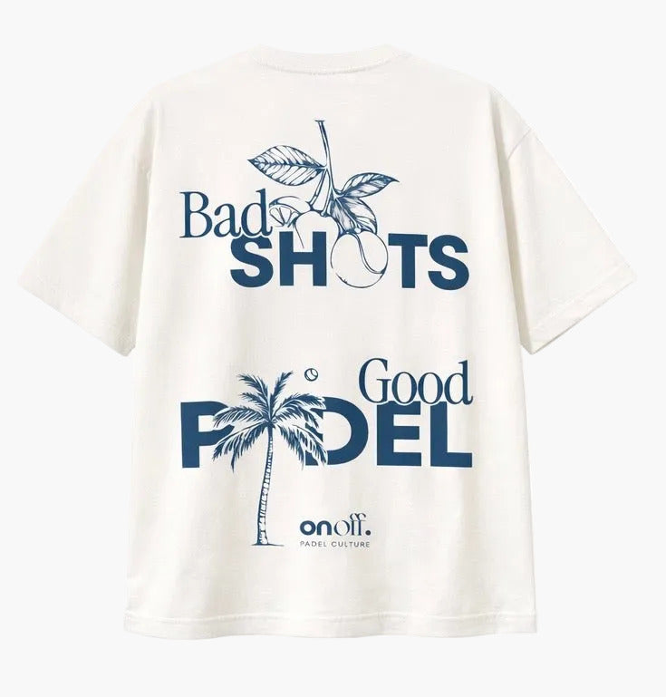Bad Shots. Good Padel. – Oversized Tee | OnOff Padel Culture