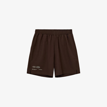 Mens Active Globe Shorts - Dark Brown