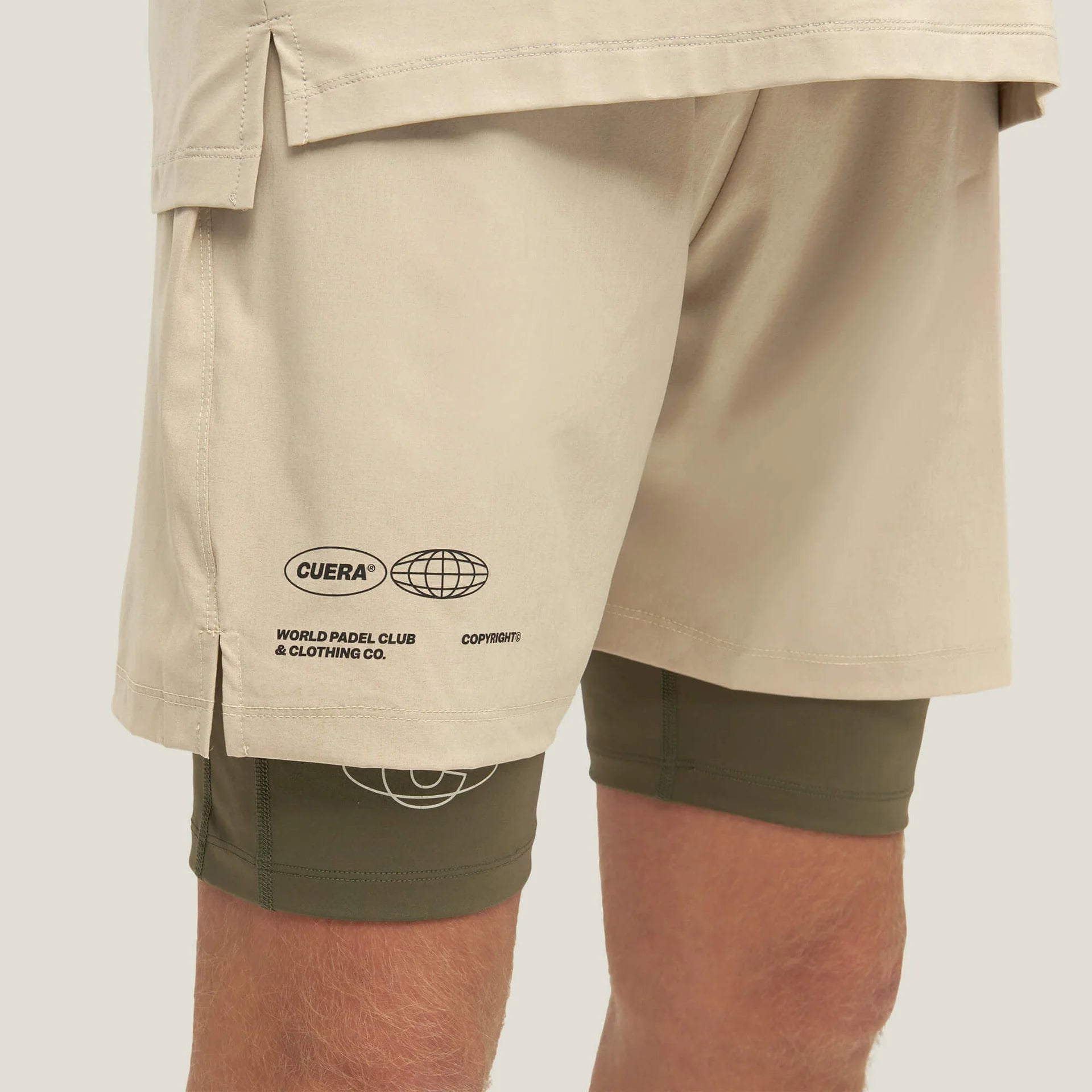 Mens Active Globe Shorts - Sand