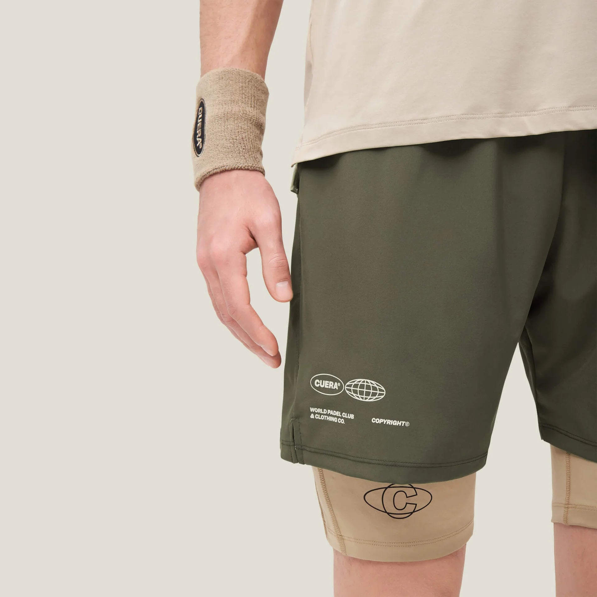 Mens Active Globe Shorts - Army