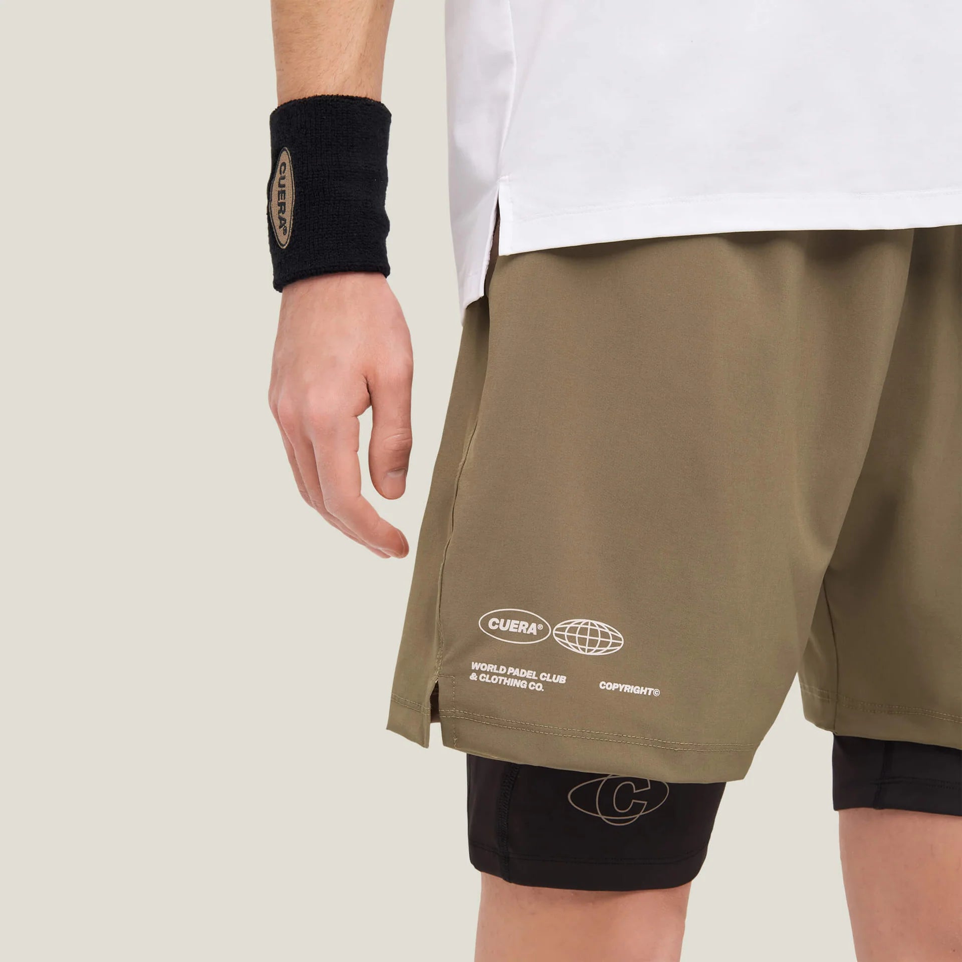 Mens Active Globe Shorts - Walnut