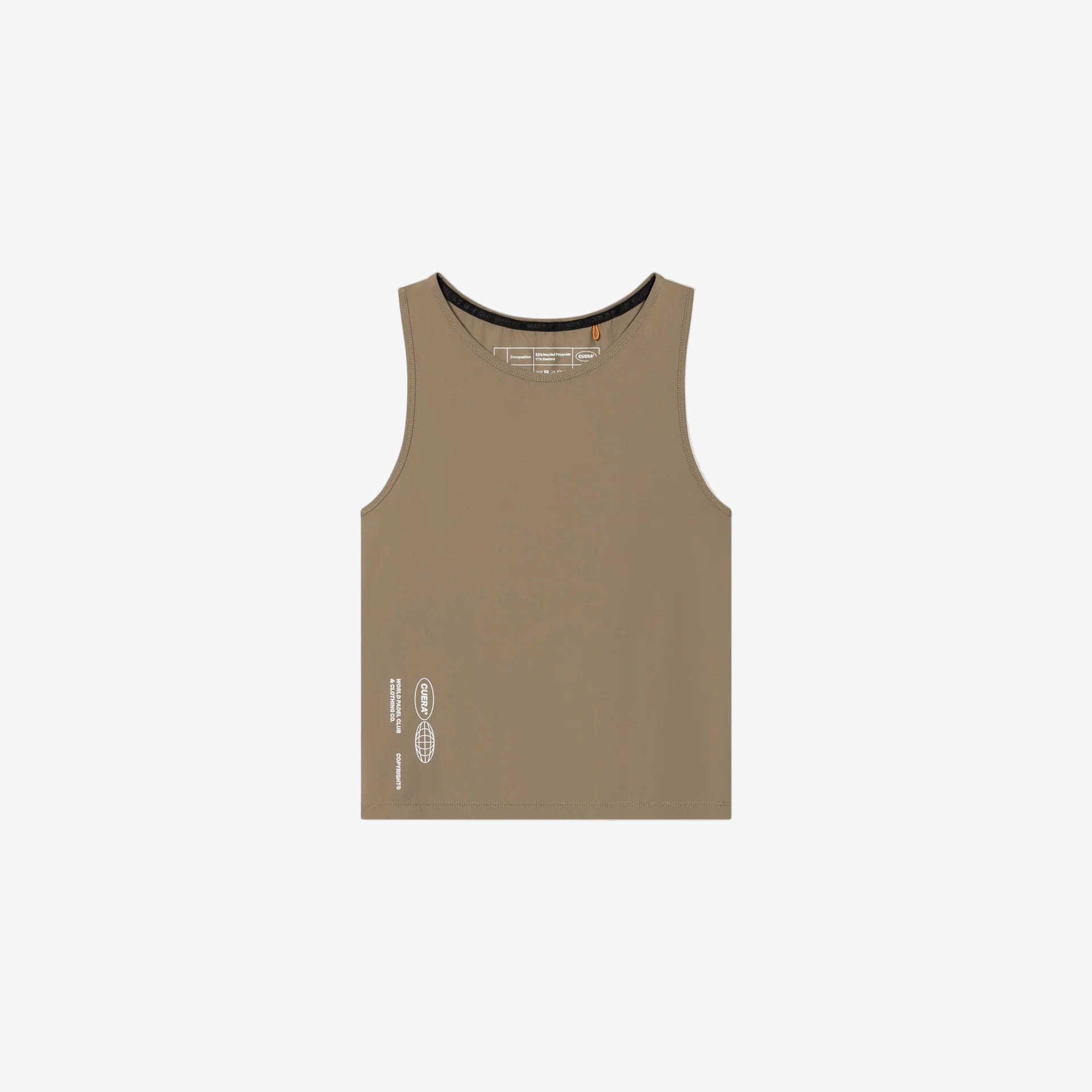 Oncourt cropped Tank Top - Walnut
