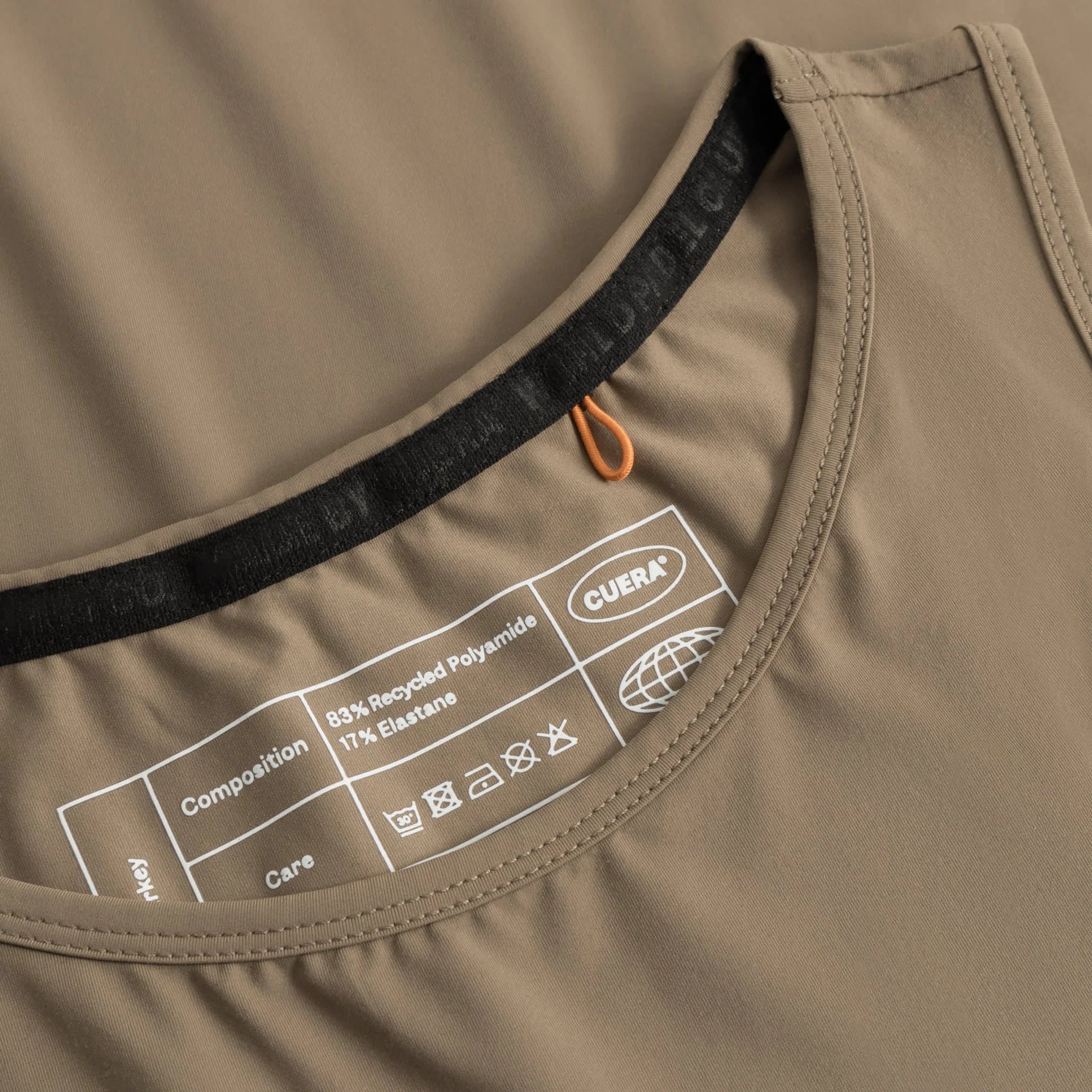 Oncourt cropped Tank Top - Walnut