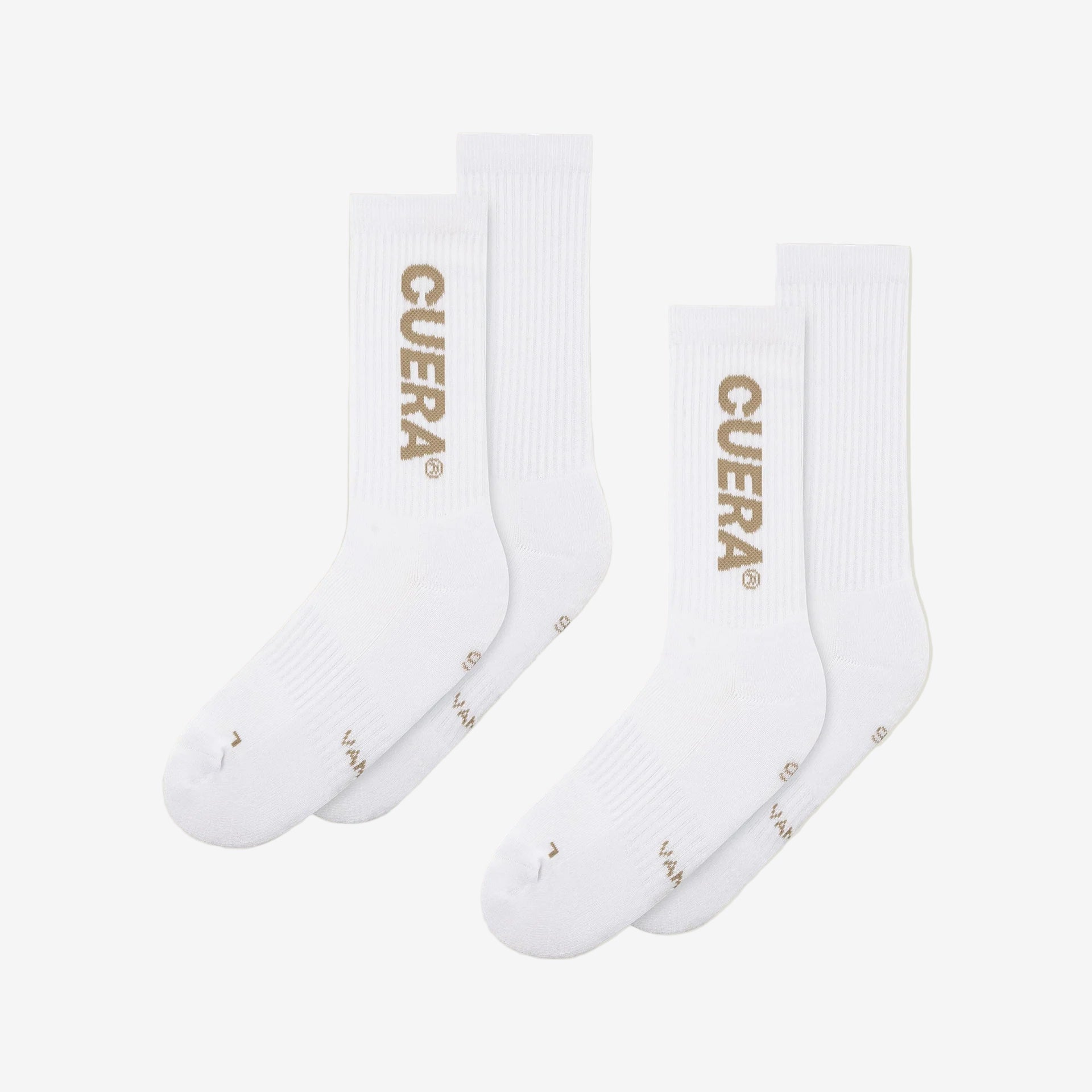 2-pack Cuera Padel Socks - White/Walnut