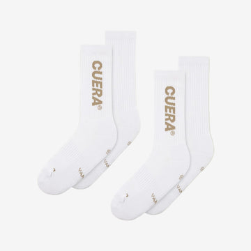 2-pack Cuera Padel Socks - White/Walnut