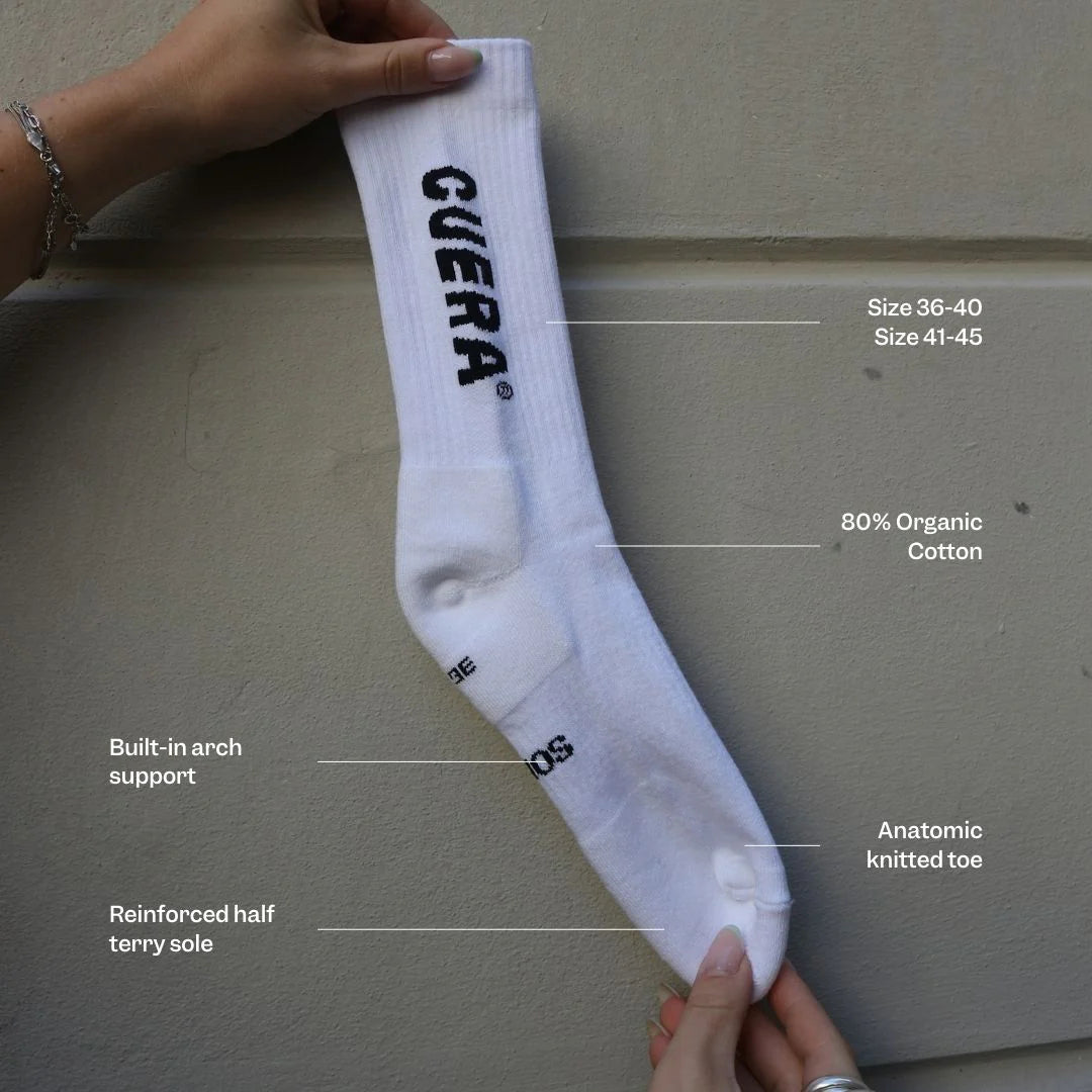 2-pack Cuera Padel Socks - White/Navy