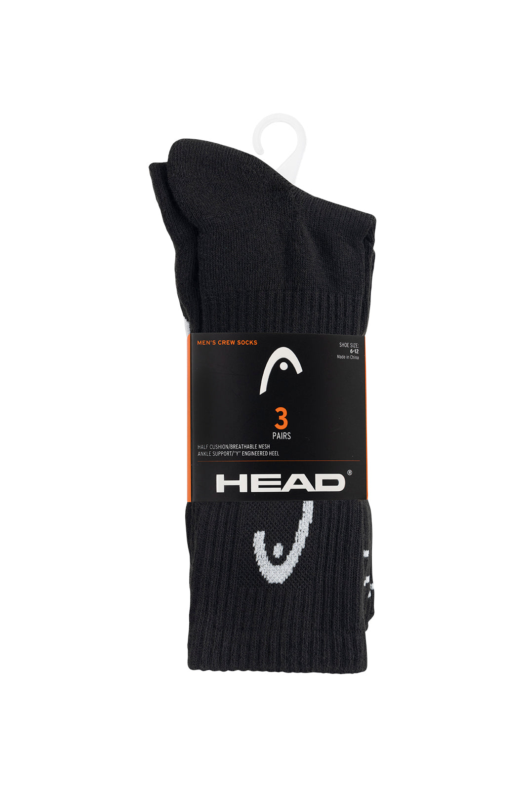 MEN'S 3PPK HALF CUSHION CREW SOCKS