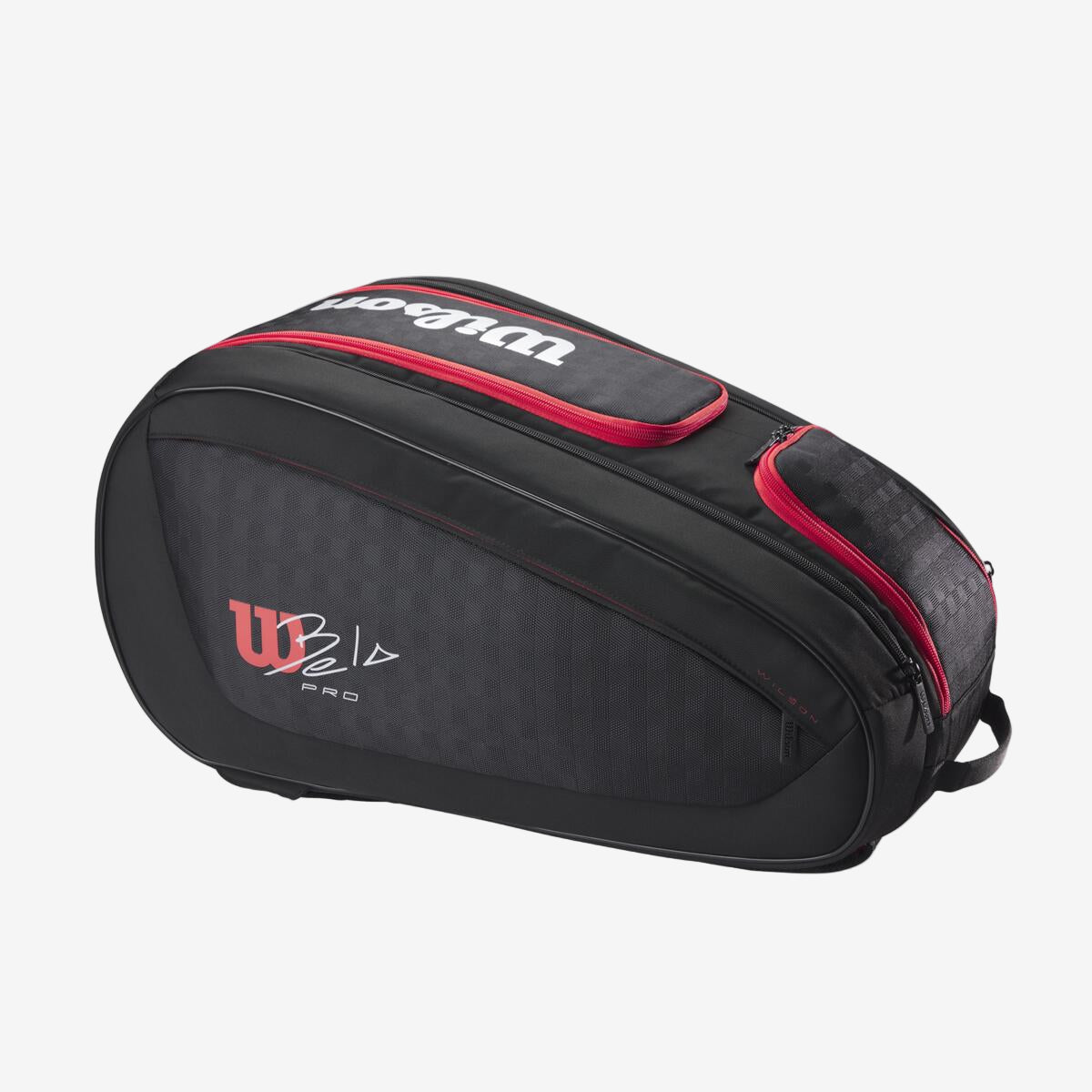 Black and red padel bag with Wilson logo 