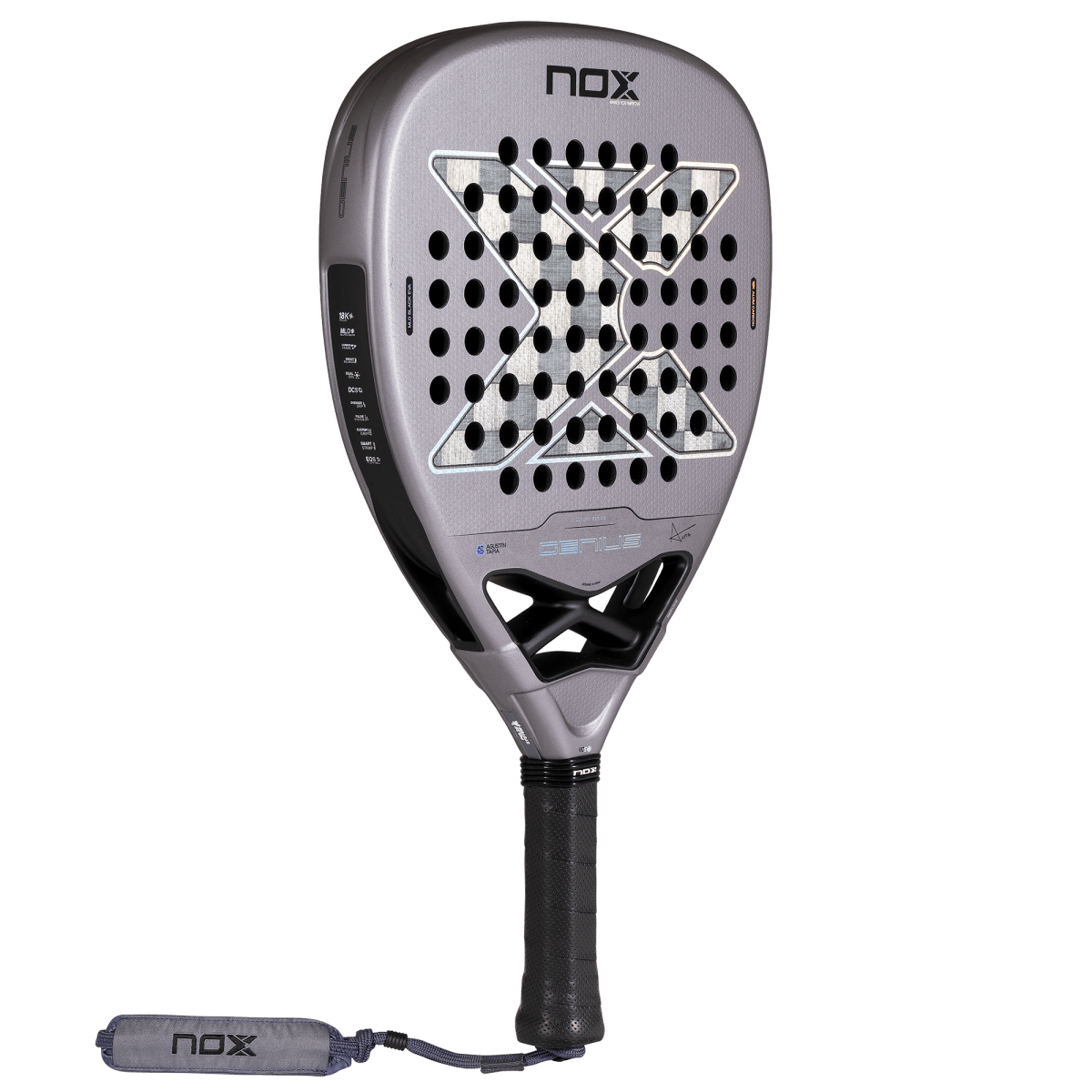 NOX Genius Attack 18K Alum 2027 padel racket back