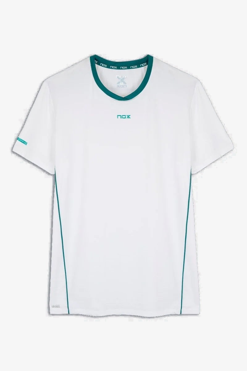 NOX Men's PRO Padel T-Shirt 2026 White Ivy Green - front