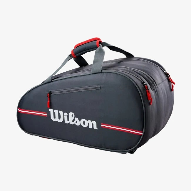 Wilson Padel Team Bag in black, angled view